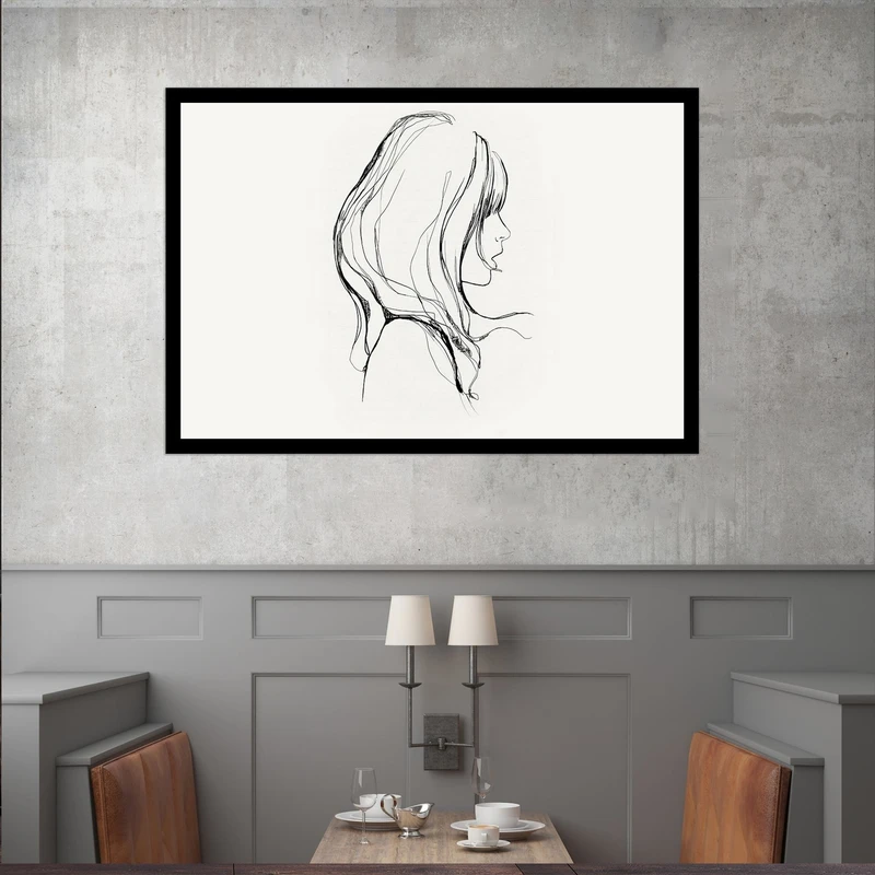 تابلو بکلیت طرح نقاشی چهره زن مدل قاب شاسی B-s9927