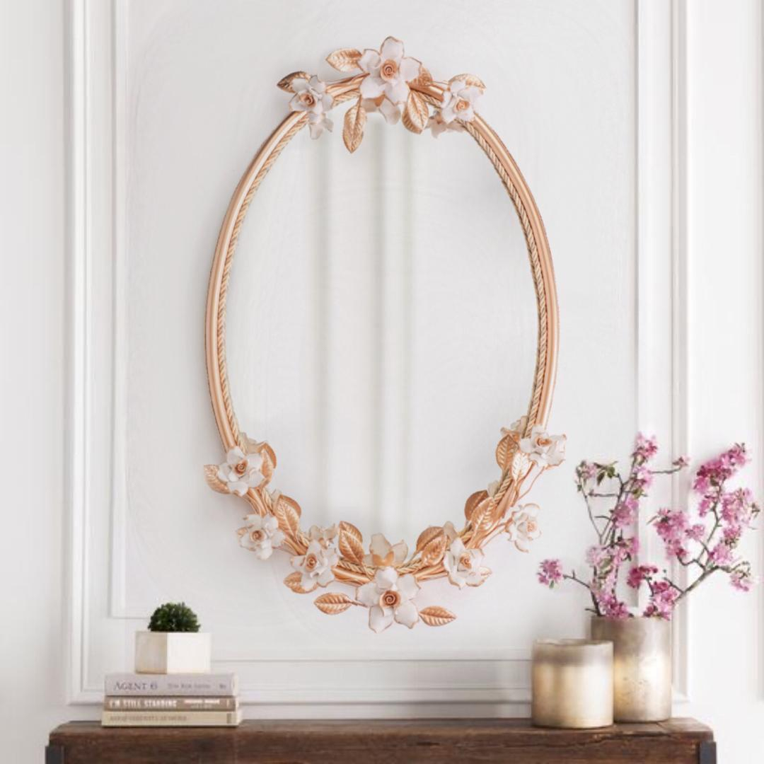 آینه مدل گل و برگ