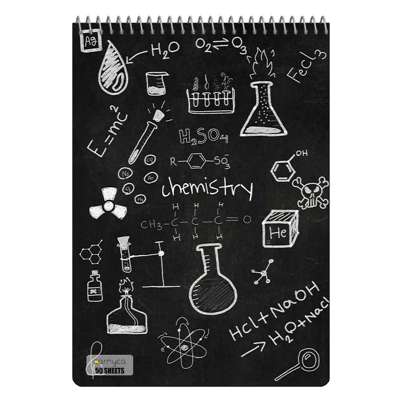 دفتر نقاشی 50 برگ سیمی کارنیکا طرح شیمی Chemistry کد 42701