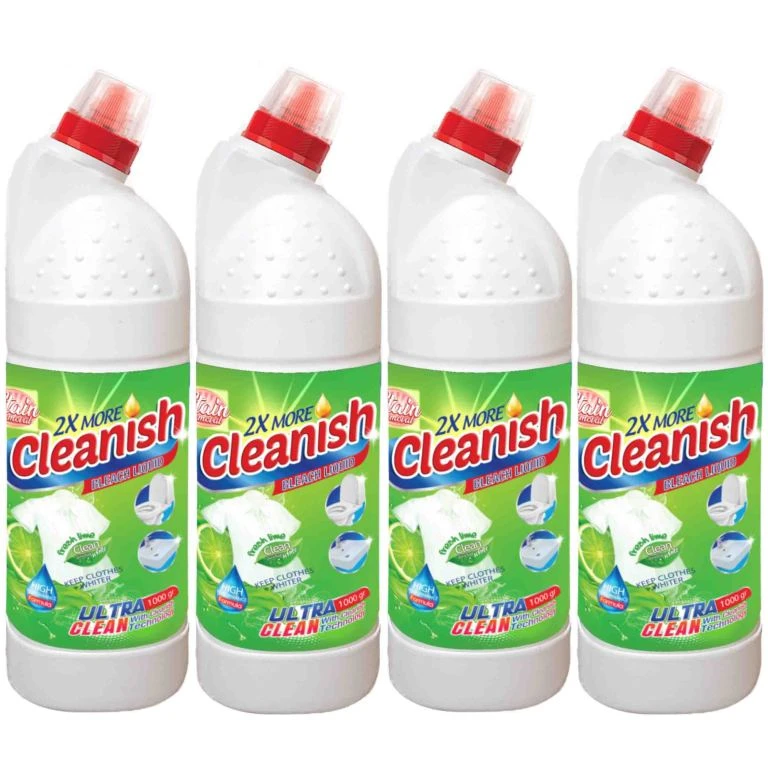 مایع سفید کننده کلینیش مدل Lime وزن 1000 گرم بسته 4 عددی