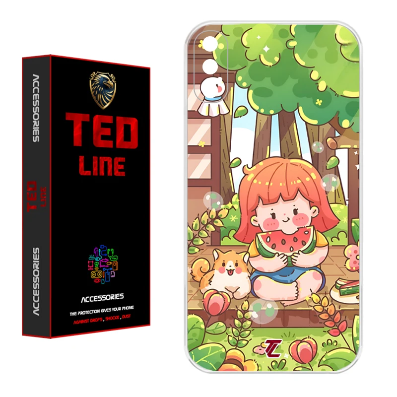 کاور تدلاین طرح دختر هندونه ای کد 1180 مناسب برای گوشی موبایل اپل Iphone X / XS