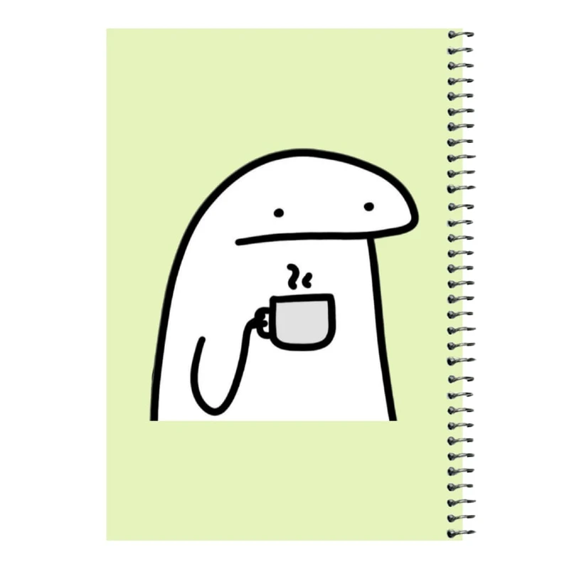 دفتر مشق 80 برگ اس جی مدل استیکر و قهوه   