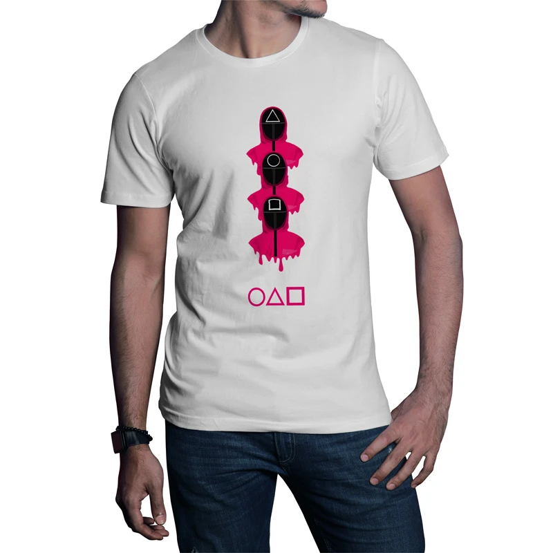 تی‌شرت آستین کوتاه مردانه طرح بازی مرکب