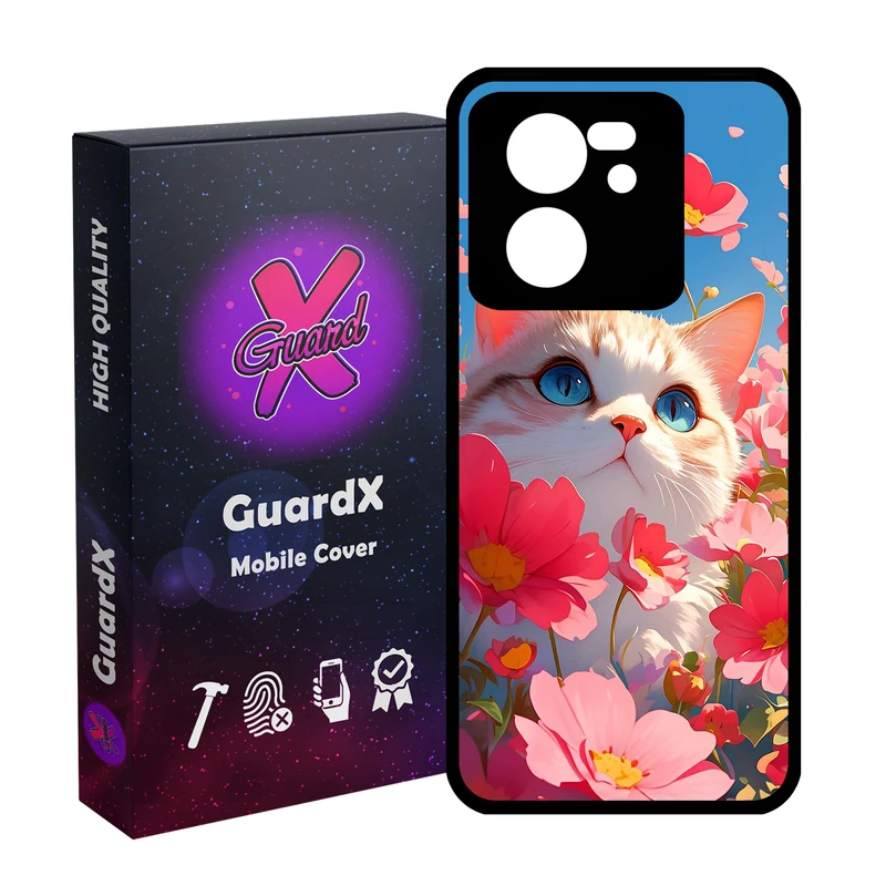 کاور گارد ایکس طرح گربه مدل  Glass10742 مناسب برای گوشی موبایل شیائومی 13T/13T Pro/Redmi K60 Ultra