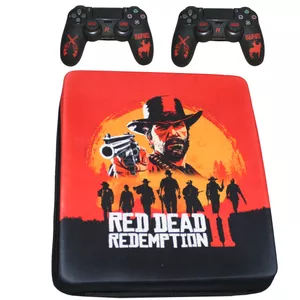 کیف حمل کنسول بازی پلی استیشن 4 مدل  red dead GUN به همراه محافظ دسته و روکش آنالوگ
