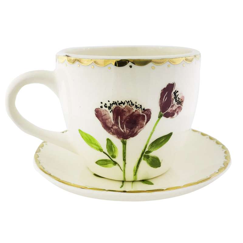 فنجان و نعلبکی طرح گل مدل 15575