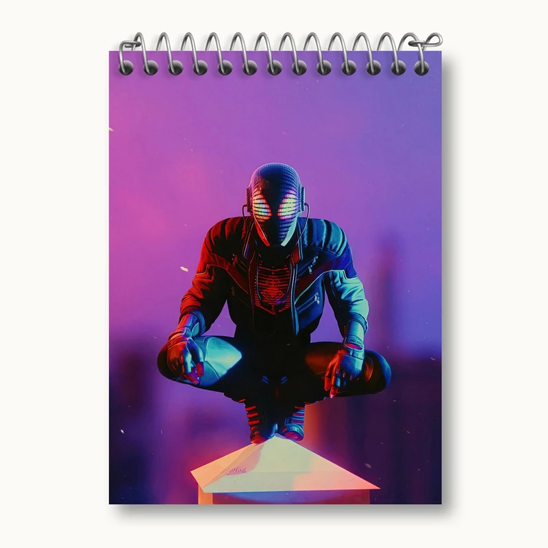 دفتر یادداشت 50 برگ خندالو مدل مایلز مورالز مردعنکبوتی کد 30833