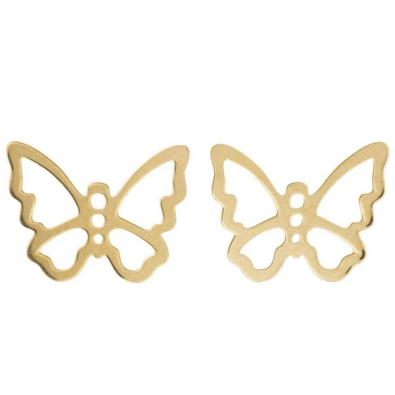 گوشواره طلا 18 عیار زنانه قیراط طرح پروانه کد GH3887