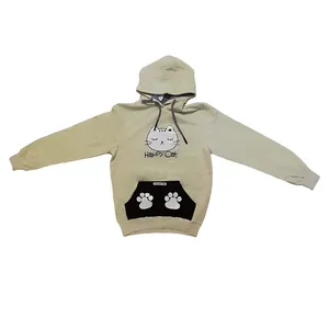 هودی دخترانه طرح گربه کد 607