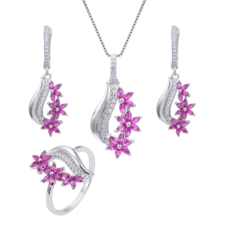 نیم ست نقره زنانه شهر جواهر کد SJ-EIS029