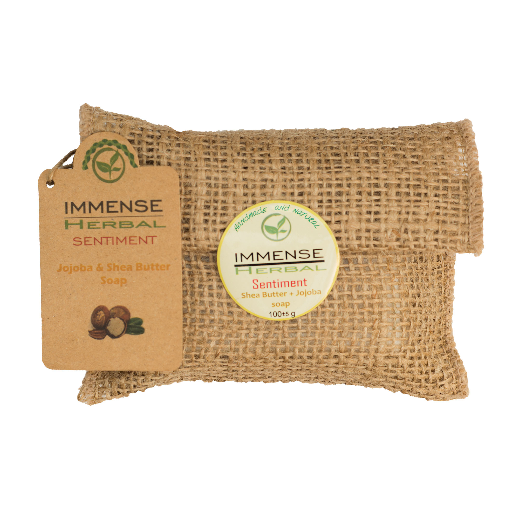 صابون شستشو ایمنس هربال مدل Shea Butter And Jojoba Sentiment وزن 100 گرم