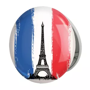 آینه جیبی خندالو طرح پرچم فرانسه مدل تاشو کد 20534 