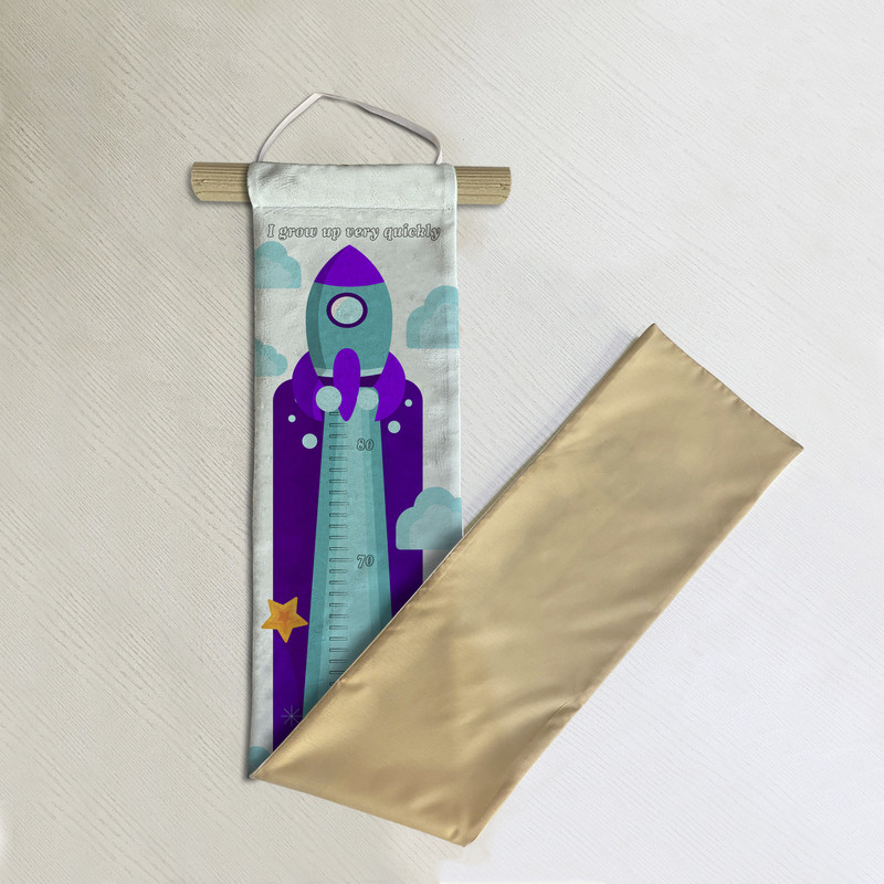 متر اندازه گیری کودک شمسه نگار مدل DTB49 طرح موشک