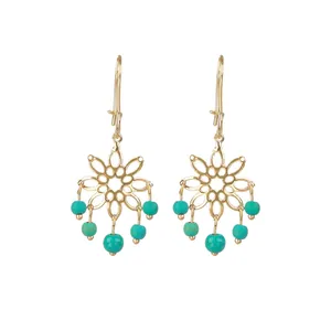 گوشواره طلا 18 عیار ترنج مدل TE18