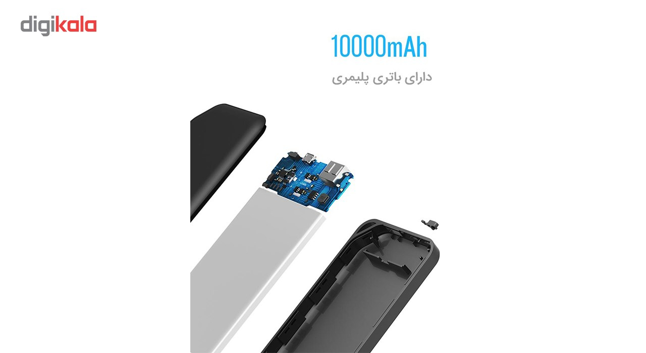 شارژر همراه راک اسپیس مدل P43 با ظرفیت 10000 میلی آمپر ساعت