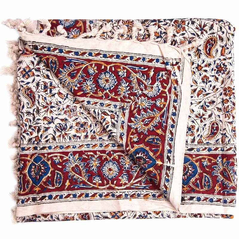 سفره قلمکار درجه یک اثر چیت ساز طرح 2 سایز 100 × 150 سانتی متر