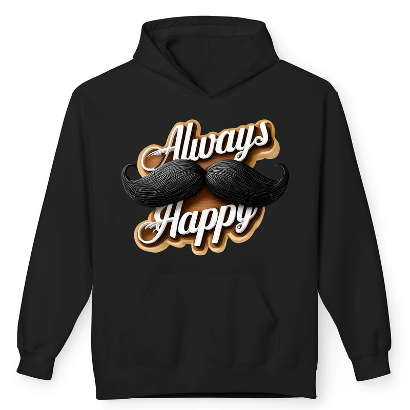 هودی مردانه پاد آفرین مدل جملات انگلیسی طرح همیشه شاد باش کد 01