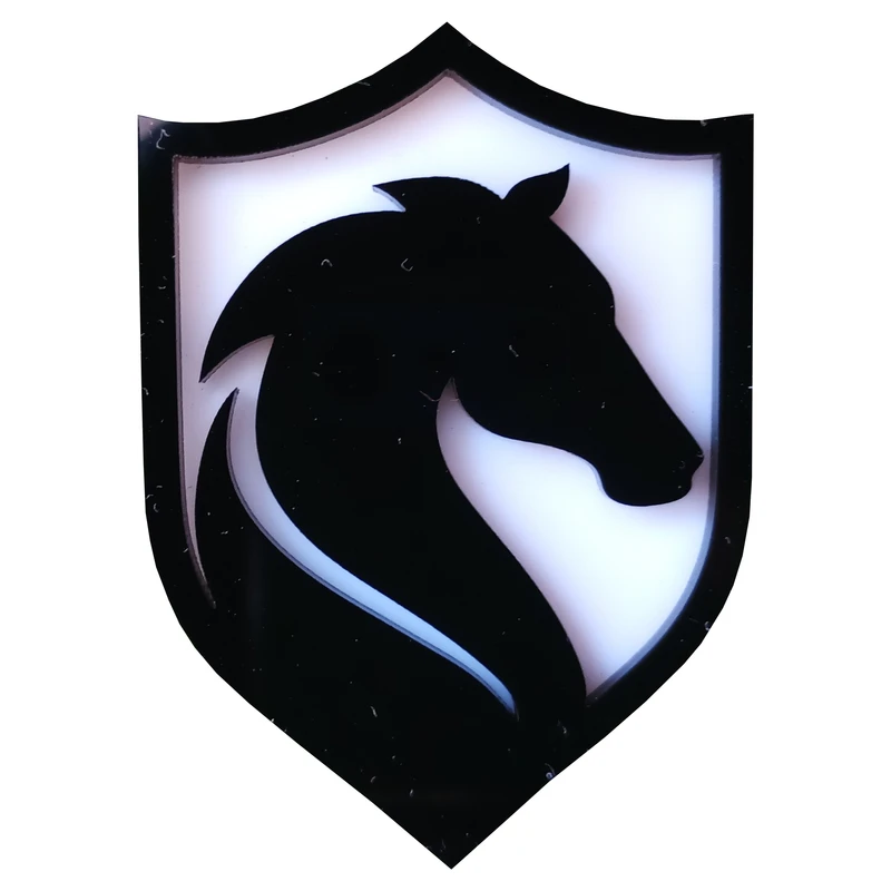 آرم خودرو مدل HORSE46IK-BLK مناسب برای سمند