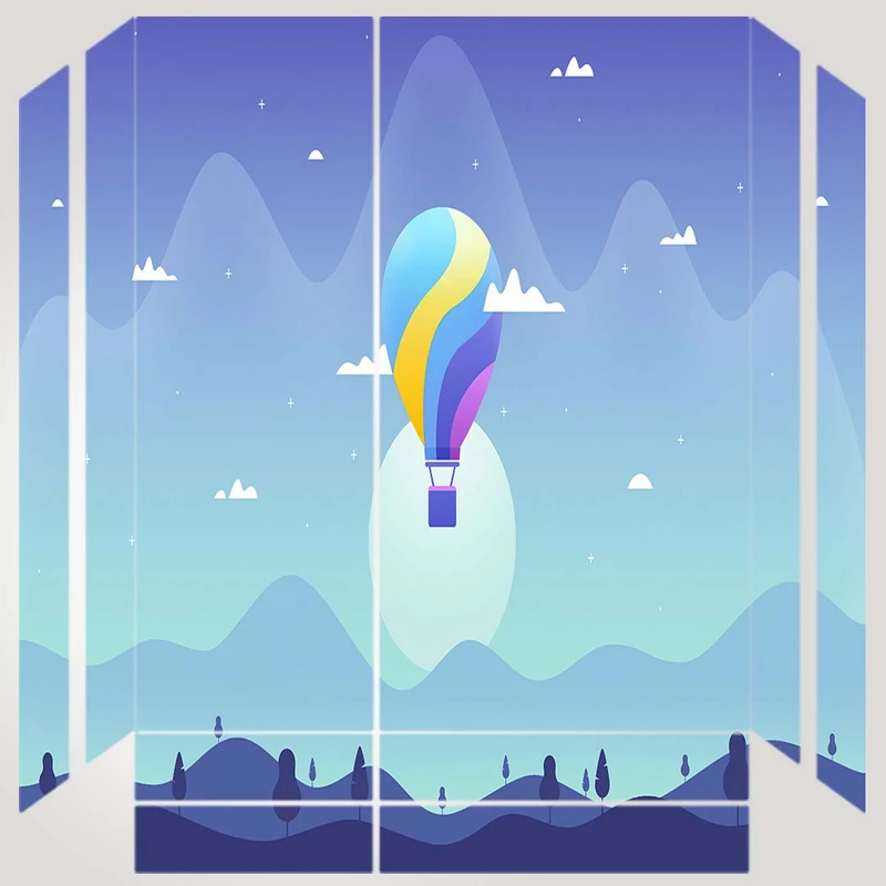 برچسب پلی استیشن ۴ مدل طرح air balloon journey minimal    کد PS-10120