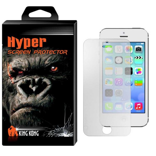 محافظ صفحه نمایش شیشه ای مات کینگ کونگ مدل Hyper Protector مناسب برای گوشی اپل آیفون 5/5S/Se محافظ صفحه نمایش شیشه ای مات کینگ کونگ مدل Hyper Protector مناسب برای گوشی اپل آیفون 5/5S/Se