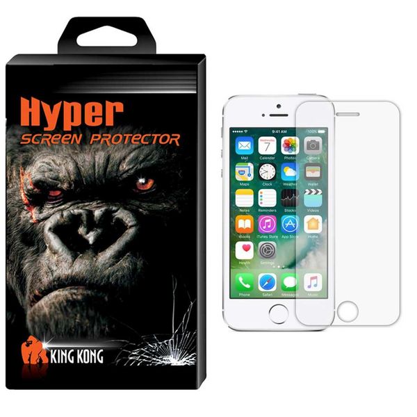 محافظ صفحه نمایش شیشه ای کینگ کونگ مدل Hyper Protector مناسب برای گوشی اپل آیفون 5/5S/Se محافظ صفحه نمایش شیشه ای کینگ کونگ مدل Hyper Protector مناسب برای گوشی اپل آیفون 5/5S/Se