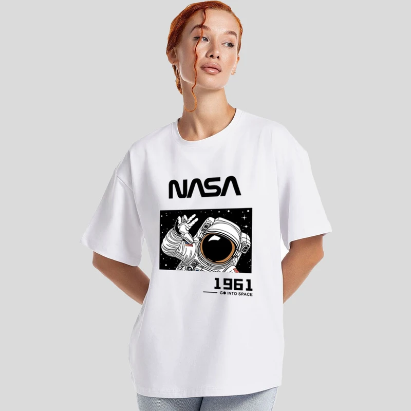 تی‌شرت آستین کوتاه زنانه مدل NASA