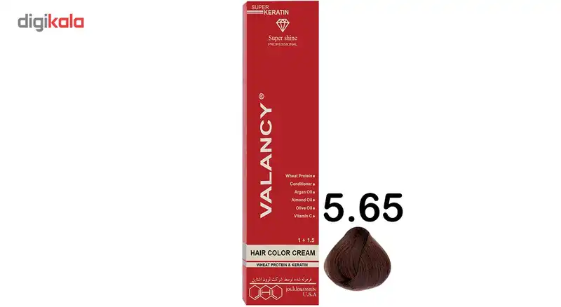 رنگ مو والانسی سری فندقی مدل قهوه ای فندقی روشن شماره W4