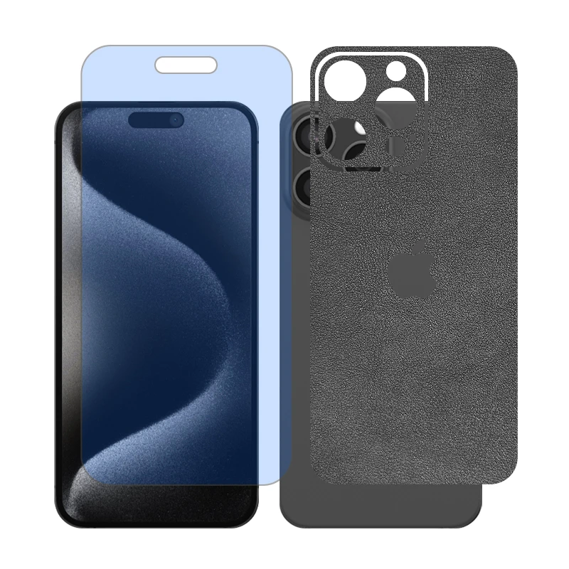 محافظ صفحه نمایش آنتی بلو گلس مدل Together مناسب برای گوشی موبایل اپل iPhone 15 Pro Max به همراه برچسب پوششی پشت گوشی