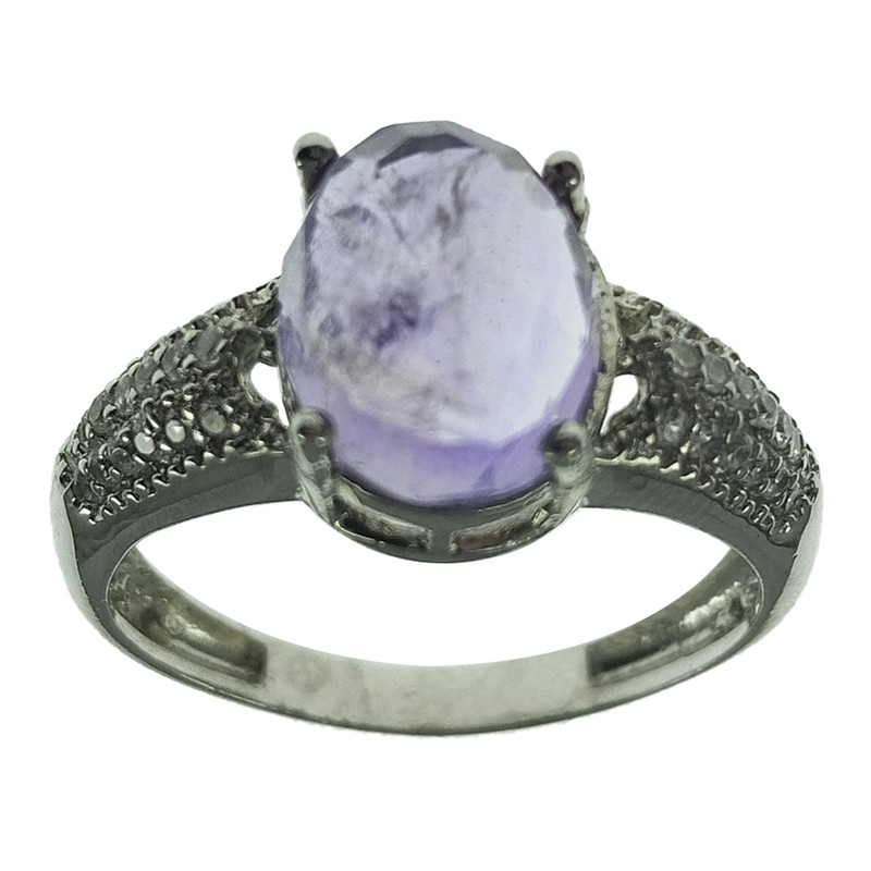 انگشتر نقره زنانه سلین کالا مدل آمتیست کد 55 انگشتر نقره زنانه سلین کالا مدل آمتیست کد 55