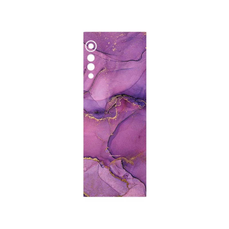 برچسب پوششی ماهوت مدل Purple Marble مناسب برای گوشی موبایل ال جی Velvet 5G