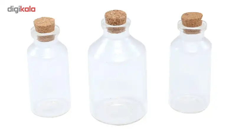 بطری شیشه ای دکوری کوه شاپ کد TP-B4466 بسته 3 عددی