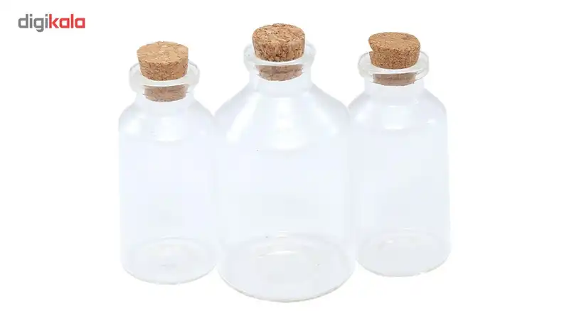 بطری شیشه ای دکوری کوه شاپ کد TP-B4466 بسته 3 عددی