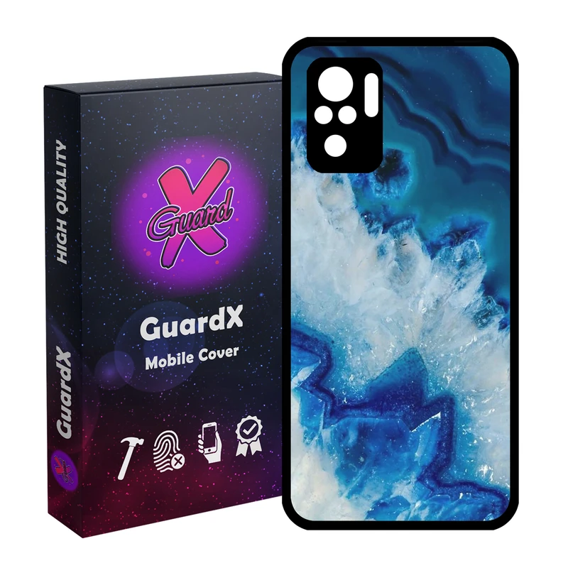 کاور گارد ایکس طرح Blue مدل Glass10407 مناسب برای گوشی موبایل شیائومی Redmi Note 10 4G / Redmi Note 10S