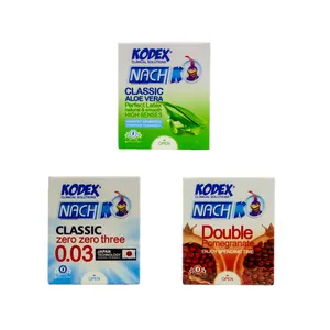کاندوم ناچ کدکس مدل ALOEVERA و 0.03 و DOUBLE Pomegranate بسته 3 عددی