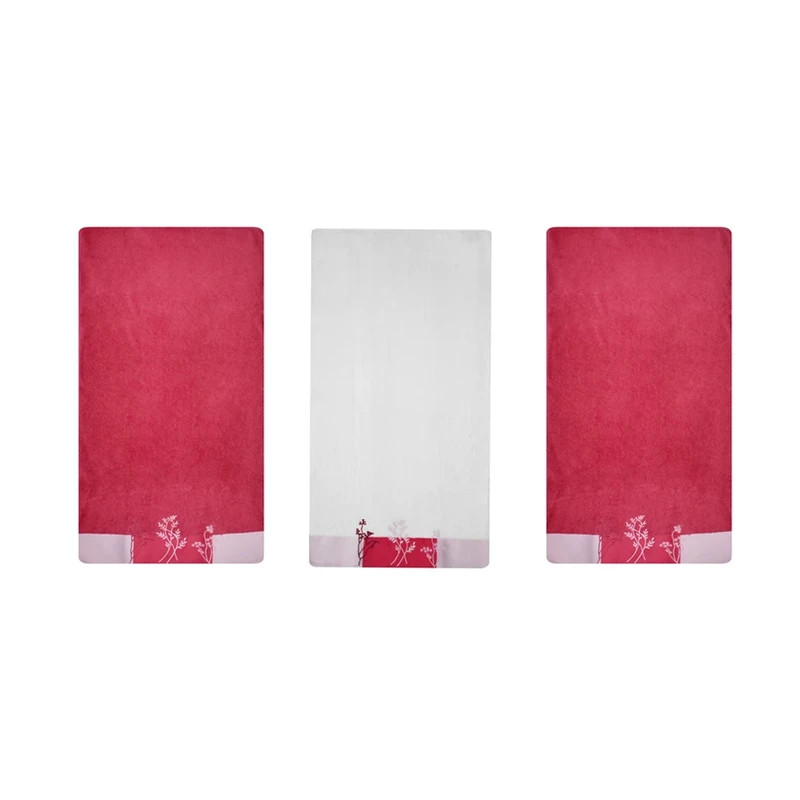 حوله دست و صورت هوبی مدل KARINA-ASORTI704 سایز 50x90 سانتی متر مجموعه سه عددی