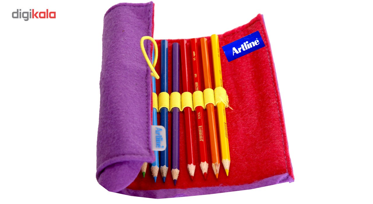 مداد رنگی 12 رنگ مدل آرت لاین Artline به همراه یک عدد پاکن تراش