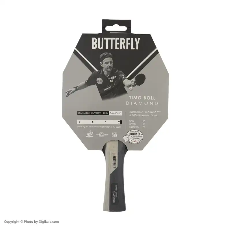 راکت پینگ پنگ باترفلای مدل Timo Boll سری Diamond