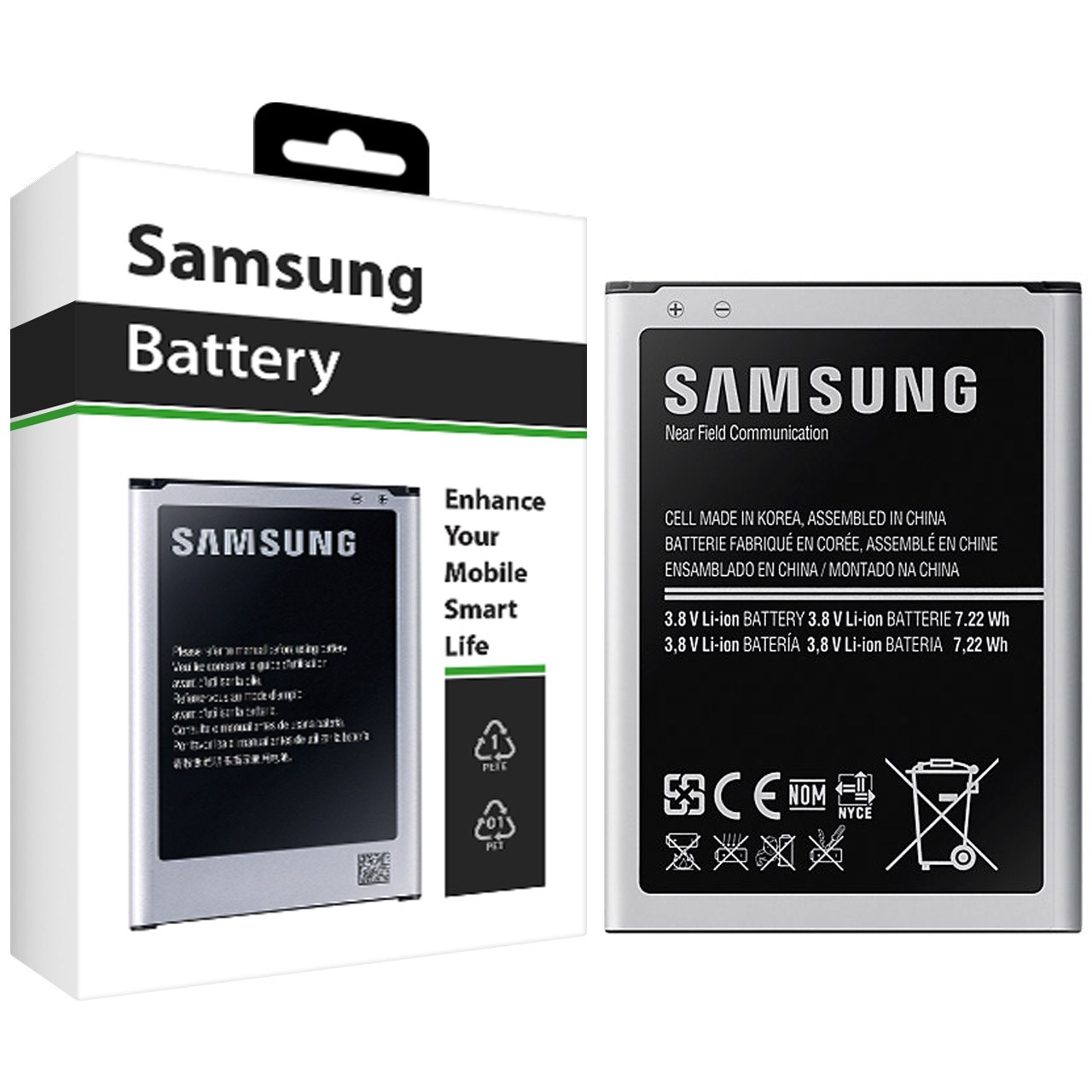 باتری موبایل مدل B500BE با ظرفیت 1900mAh مناسب برای گوشی موبایل سامسونگ Galaxy S4 Mini