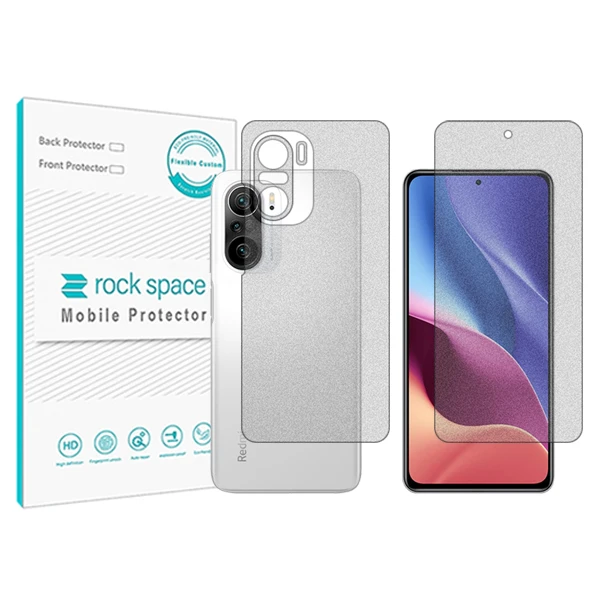محافظ صفحه نمایش مات راک اسپیس مدل HyMTT مناسب برای گوشی موبایل شیائومی Redmi K40 به همراه محافظ پشت