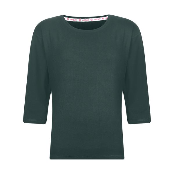 بلوز آستین سه ربع زنانه افراتین مدل 7577 رنگ یشمی