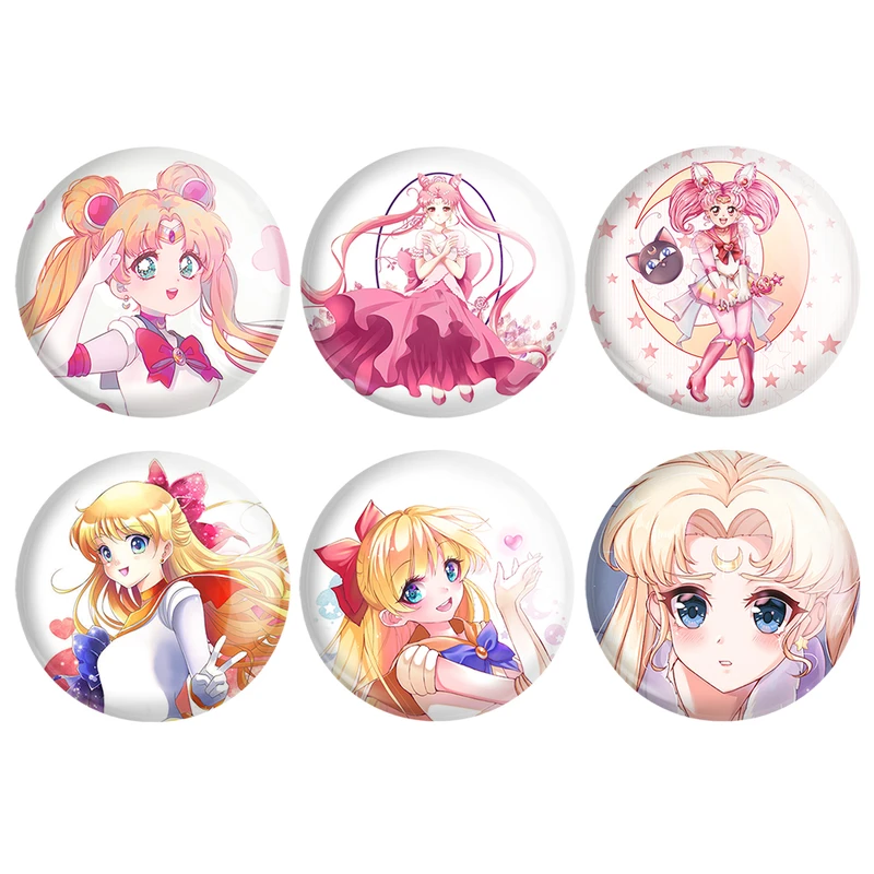 مگنت خندالو طرح انیمه سیلور مون Sailor Moon کد 954B مجموعه 6 عددی
