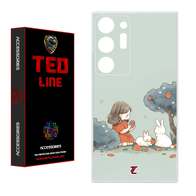 کاور تدلاین طرح دختر و خرگوش کد 1228 مناسب برای گوشی موبایل سامسونگ Galaxy Note 20 Ultra