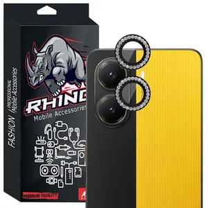 محافظ لنز دوربین شیشه ای راینو مدل Diamond Ring مناسب برای گوشی موبایل شیائومی Poco X7 Pro