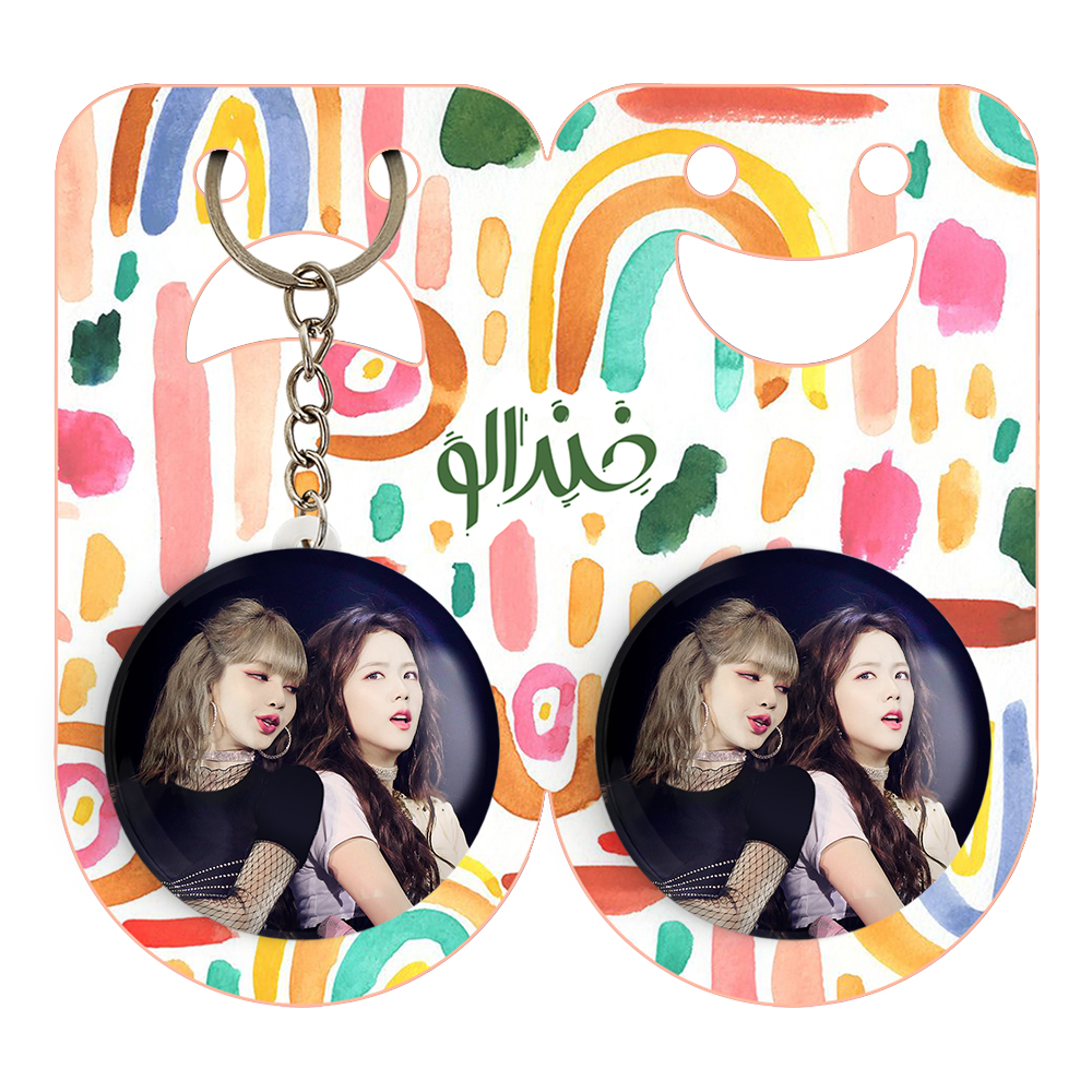 پیکسل خندالو مدل گروه بلک پینک کد 14474 به همراه جاکلیدی