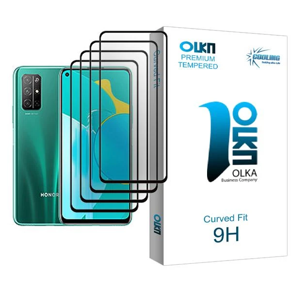 محافظ صفحه نمایش کولینگ مدل Olka Glass MIX004 مناسب برای گوشی موبایل آنر 30S بسته چهار عددی