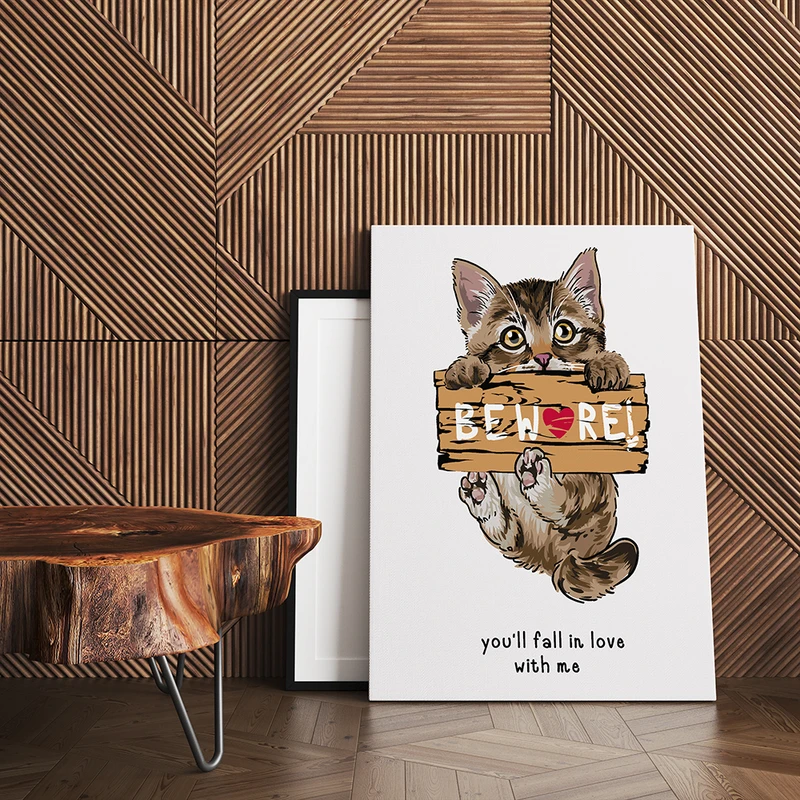 تابلو شاسی مدل گربه بامزه کد S040003