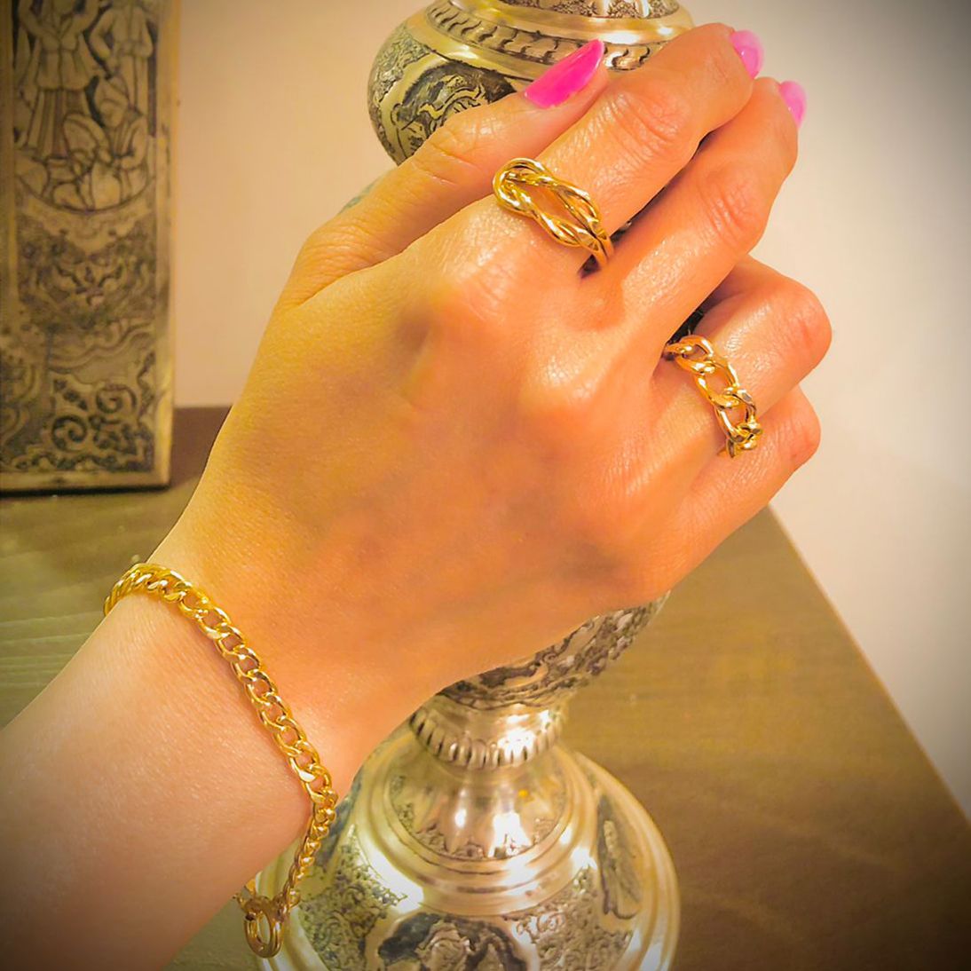 دستبند طلا 18 عیار زنانه دوست خوب مدل dk153 -  - 5