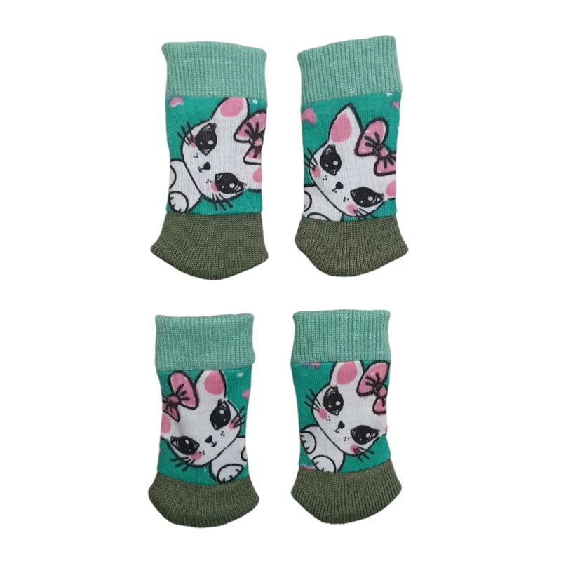 جوراب سگ و گربه مدل بچه پنی کد 28 سایز S مجموعه 4 عددی 