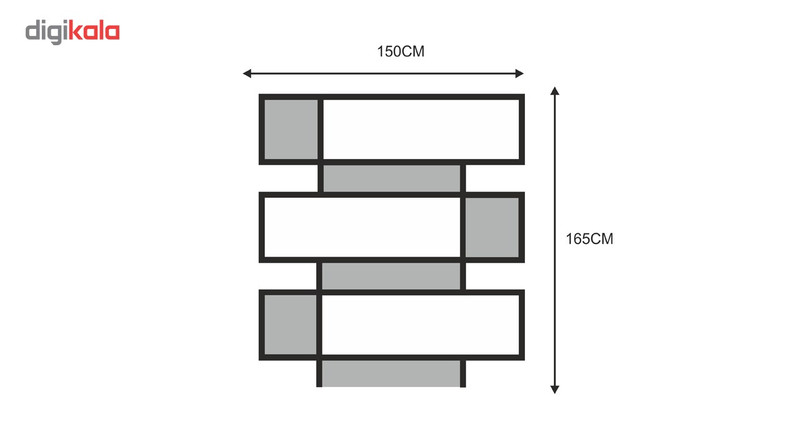 قفسه کتاب سرو چوب مدل 6 Level