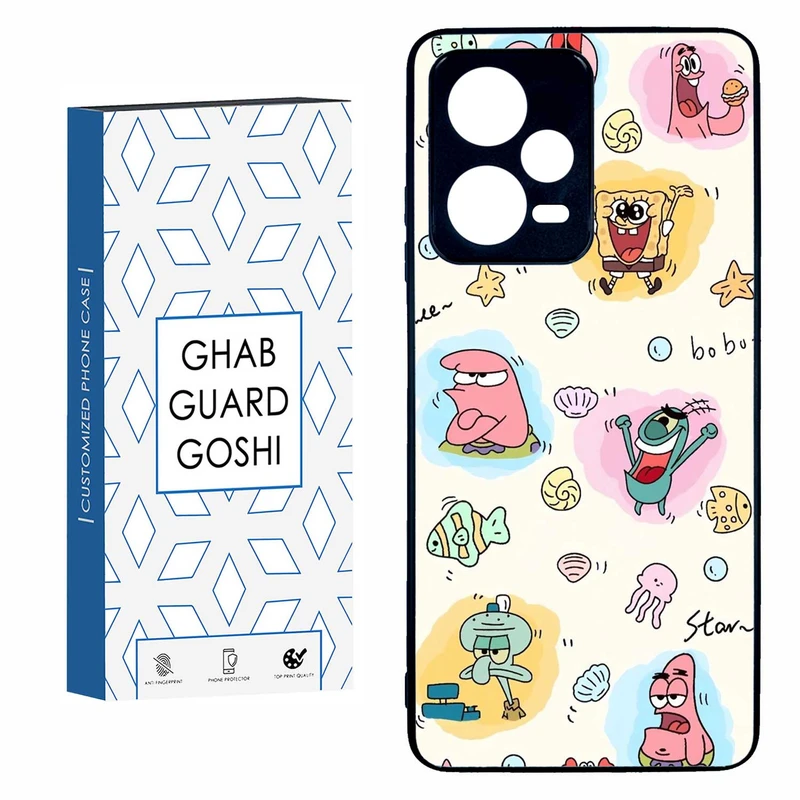 کاور قاب گارد گوشی طرح باب و پاتریک کد TPU-198 مناسب برای گوشی موبایل شیائومی  REDMI NOTE 12 PRO 5G